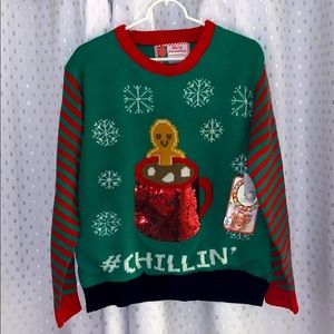 New with tags “Chillin” Christmas sweater!!!